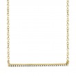 0.08Ct 14K Yellow Gold Diamond Bar Necklace