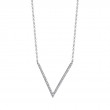 0.12Ct 14K White Gold Diamond Necklace