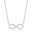 A 14K White Gold Diamond Infinity Necklace