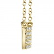 0.25Ct 14K Yellow Gold Diamond Pave Bar Necklace