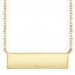 0.25Ct 14K Yellow Gold Diamond Pave Bar Necklace