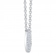 0.15Ct 14K White Gold Diamond Pave Circle Necklace