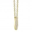 0.15Ct 14K Yellow Gold Diamond Pave Circle Necklace