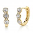 0.37Ct 14K Yellow Gold Diamond Huggie Earring