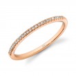 14K Rose Gold Diamond Band 08Ct G/H, Vs/Si