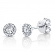 0.24Ct 14K White Gold Diamond Stud Earring