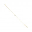 0.05Ct 14K Yellow Gold Diamond Pave Circle Bracelet