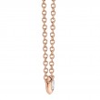 0.05Ct 14K Rose Gold Diamond Bezel Necklace