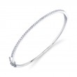0.62Ct 14K White Gold Diamond Bangle