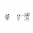 0.22Ct Diamond Bezel Stud Earring