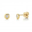 0.22Ct 14K Yellow Gold Diamond Stud Earring