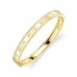 0.97Ct 14K Yellow Gold Diamond Bangle