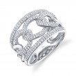 0.61Ct 14K White Gold Diamond Ladys Link Ring