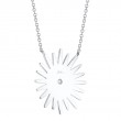 0.43Ct 14K White Gold Diamond Starburst Necklace