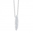 0.43Ct 14K White Gold Diamond Starburst Necklace