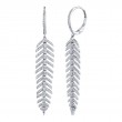 0.60Ct 14K White Gold Diamond Feather Earring