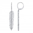 0.60Ct 14K White Gold Diamond Feather Earring