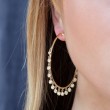 0.90Ct 14K Yellow Gold Diamond Shaker Hoop Earring