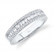 0.55Ct 14K White Gold Diamond Baguette LadyS Band