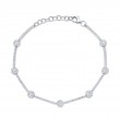 0.88Ct 14K White Gold Diamond Dot-Dash Bracelet