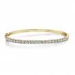 0.69Ct 14K Yellow Gold Diamond Bangle