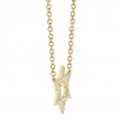 0.11Ct 14K Yellow Gold Diamond Star Of David Necklace
