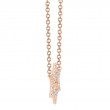 0.11Ct 14K Rose Gold Diamond Star Of David Necklace