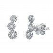 0.36Ct 14K White Gold Diamond Stud Earring