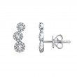 0.36Ct 14K White Gold Diamond Stud Earring