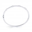 0.52Ct 14K White Gold Diamond Baguette Bangle
