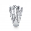 0.62Ct 14K White Gold Diamond Bridge Ring