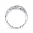 0.62Ct 14K White Gold Diamond Bridge Ring