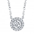 0.20Ct-Ctr(Round) 0.05Ct-Side Diamond Necklace