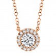 0.20Ct-Ctr(Round) 0.05Ct-Side Diamond Necklace