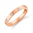 0.07Ct 14K Rose Gold Diamond LadyS Band