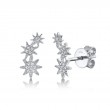 0.06Ct 14K White Gold Diamond Star Stud Earring
