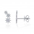 0.06Ct 14K White Gold Diamond Star Stud Earring