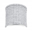 2.86Ct 14K White Gold Diamond Pave Ladys Ring