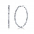 2.65Ct 14K White Gold Diamond Hoop Earring