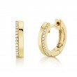 0.08Ct 14K Yellow Gold Diamond Huggie Earring