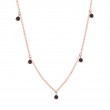 14K Rose Gold Black Diamond Necklace .37Ct. G/H Vs/Si