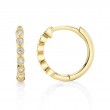 0.11Ct 14K Yellow Gold Diamond Huggie Earring