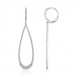 0.80Ct 14K White Gold Diamond Earring