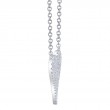 0.11Ct 14K White Gold Diamond Pave Heart Necklace