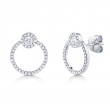 0.39Ct 14K White Gold Diamond Stud Earring