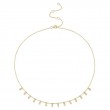 0.34Ct 14K Yellow Gold Diamond Baguette Necklace