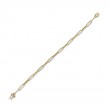 0.74Ct 14K Yellow Gold Diamond Paper Clip Link Bracelet