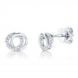 0.09Ct 14K White Gold Diamond Circle Earring