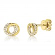 0.09Ct Diamond Love Knot Circle Earring