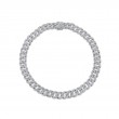 A 14K White Gold Diamond Pave Link Necklace. 18.98Ct. G/H, Vs-Si